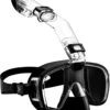 Nuvance - Snorkelmasker Incl Oordoppen - One Size Fits All - Duikmasker - Duikbril Met Snorkel - Snorkelset Voor Kinderen - Zwart -Watersporten Winkel 1035x1200