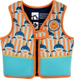 Swim Essentials Zwemvest Kind - Haaien Oranje/Blauw - 18-30 Kg - 4-6 Jaar -Watersporten Winkel 1125x1200 1