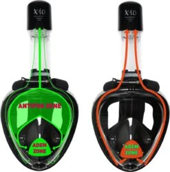 X10 Full Face Mask- Snorkelmasker - Volwassenen - Zwart - S/M -Watersporten Winkel 1179x1200