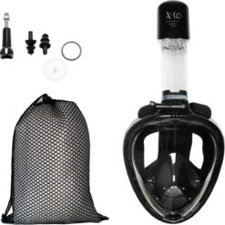 X10 Full Face Mask- Snorkelmasker - Volwassenen - Zwart - S/M -Watersporten Winkel 1199x1200