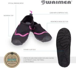 Waimea Aquaschoenen - Wave Rider - Zwart/Roze - 33 -Watersporten Winkel 1200x1080 31