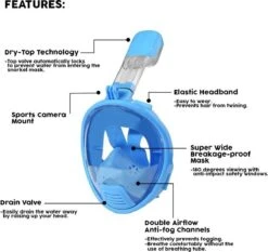 Atlantis Full Face Mask 2.0 - Snorkelmasker - Kinderen - Roze - XS -Watersporten Winkel 1200x1130