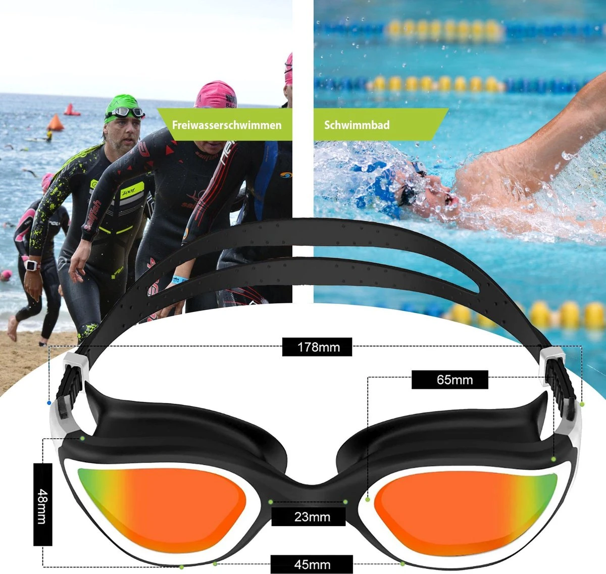 Tri-Sports.nl Zwembril Volwassenen Met Polariserende Lenzen. Ideaal Voor Zwembad En Open Water Zwemmen. Zwembril Voor Triathlon 5 Tri-Sports.nl Zwembril Volwassenen Met Polariserende Lenzen. Ideaal Voor Zwembad En Open Water Zwemmen. Zwembril Voor Triathlon - Afbeelding 3