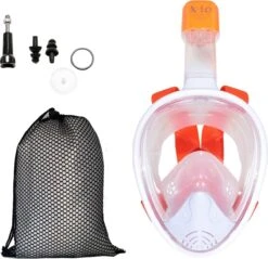 X10 Full Face Mask- Snorkelmasker - Kinderen - Oranje - XS -Watersporten Winkel 1200x1163