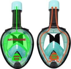 Sea Turtle Full Face Mask - Snorkelmasker - Volwassenen - Zwart/Turquoise - S/M 15 Sea Turtle Full Face Mask - Snorkelmasker - Volwassenen - Zwart/Turquoise - S/M -Watersporten Winkel 1200x1173