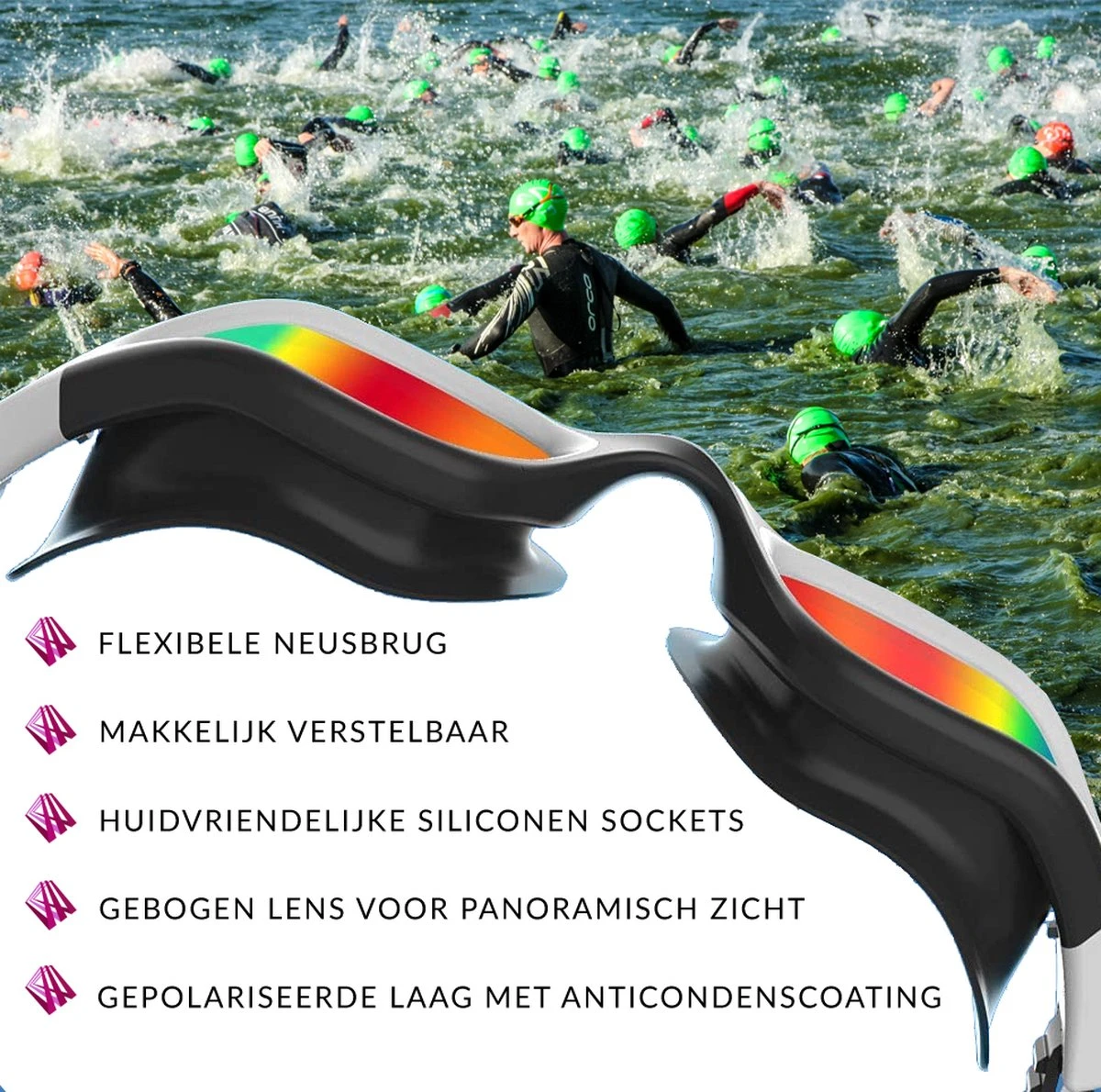 Tri-Sports.nl Zwembril Volwassenen Met Polariserende Lenzen. Ideaal Voor Zwembad En Open Water Zwemmen. Zwembril Voor Triathlon 9 Tri-Sports.nl Zwembril Volwassenen Met Polariserende Lenzen. Ideaal Voor Zwembad En Open Water Zwemmen. Zwembril Voor Triathlon - Afbeelding 7