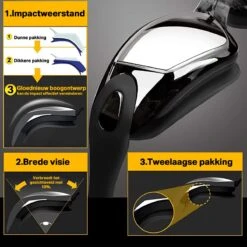 TravelTime® - Zwembril Volwassenen - Unisex – Zwarte Galvaniserende Lens -Watersporten Winkel 1200x1200 256