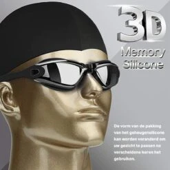 TravelTime® - Zwembril Volwassenen - Unisex – Zwarte Galvaniserende Lens -Watersporten Winkel 1200x1200 257