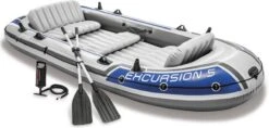 Intex Excursion Opblaasboot - 5 Personen - Grijs -Watersporten Winkel 1200x574