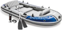 Intex Excursion Opblaasboot - 5 Personen - Grijs -Watersporten Winkel 1200x586