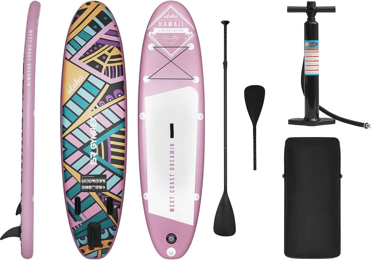 Gymrex SUP Paddleboard - 110 Kg - Opblaasbaar - Roze 8 Gymrex SUP Paddleboard - 110 Kg - Opblaasbaar - Roze - Afbeelding 6