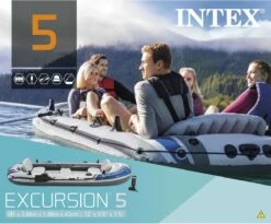 Intex Excursion Opblaasboot - 5 Personen - Grijs -Watersporten Winkel 1200x994