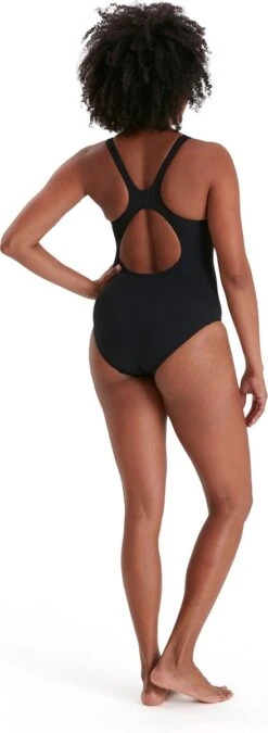 Speedo Placement Muscleback Badpak Dames - Zwart / Groen - Maat 34 -Watersporten Winkel 439x1200 9