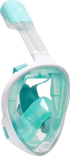 Sea Turtle Full Face Mask - Snorkelmasker - Volwassenen - Wit/Turquoise - L/XL