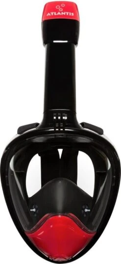 Atlantis Full Face Mask 2.0 - Snorkelmasker - Volwassenen - Zwart/Rood - L/XL -Watersporten Winkel 551x1200