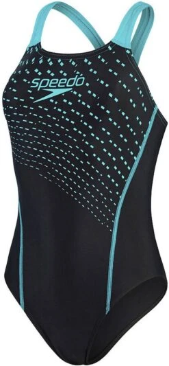 Speedo Medley Logo 1 Piece Dames - Zwart / Groen - Maat 42 -Watersporten Winkel 556x1200 1