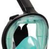 Sea Turtle Full Face Mask - Snorkelmasker - Volwassenen - Zwart/Turquoise - S/M -Watersporten Winkel 562x1200