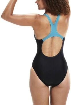 Speedo Medley Logo 1 Piece Dames - Zwart / Groen - Maat 42 -Watersporten Winkel 820x1200