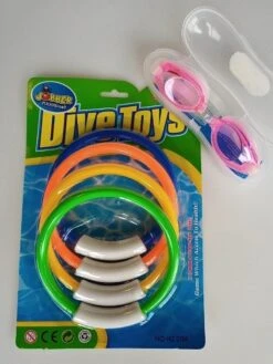 Jobber Playground Duikringen + Gratis Duikbril Kinderen - Zwembad Speelgoed - Willekeurige Kleur -Watersporten Winkel 900x1200 3