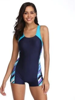 Legsuit Dames Badpak Ideaal Voor Sporten In Water - Aquajoggen, Aquarobics, Aquapower - Badpak Met Pijpjes - Maat L