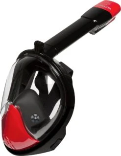 Atlantis Full Face Mask 2.0 - Snorkelmasker - Volwassenen - Zwart/Rood - L/XL -Watersporten Winkel 930x1200