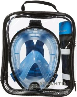 Atlantis Full Face Mask - Snorkelmasker - Volwassenen - Zwart/Blauw - L/XL -Watersporten Winkel 954x1200