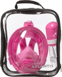 Atlantis Full Face Mask 2.0 - Snorkelmasker - Kinderen - Roze - XS -Watersporten Winkel 966x1200