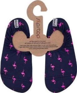 Slipstop Ella - Donker Blauw Met Roze Flamingo's
