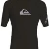 Quiksilver - UV-Zwemshirt Met Korte Mouwen Voor Jongens - All Time - Zwart - Maat 158-164cm (13-14 Jaar)